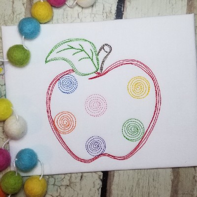 apple machine embroidery design